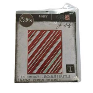 NEW Sizzix Thinlits Dies By Tim Holtz 3 Die plates/Pkg  Layered Stripes 666336